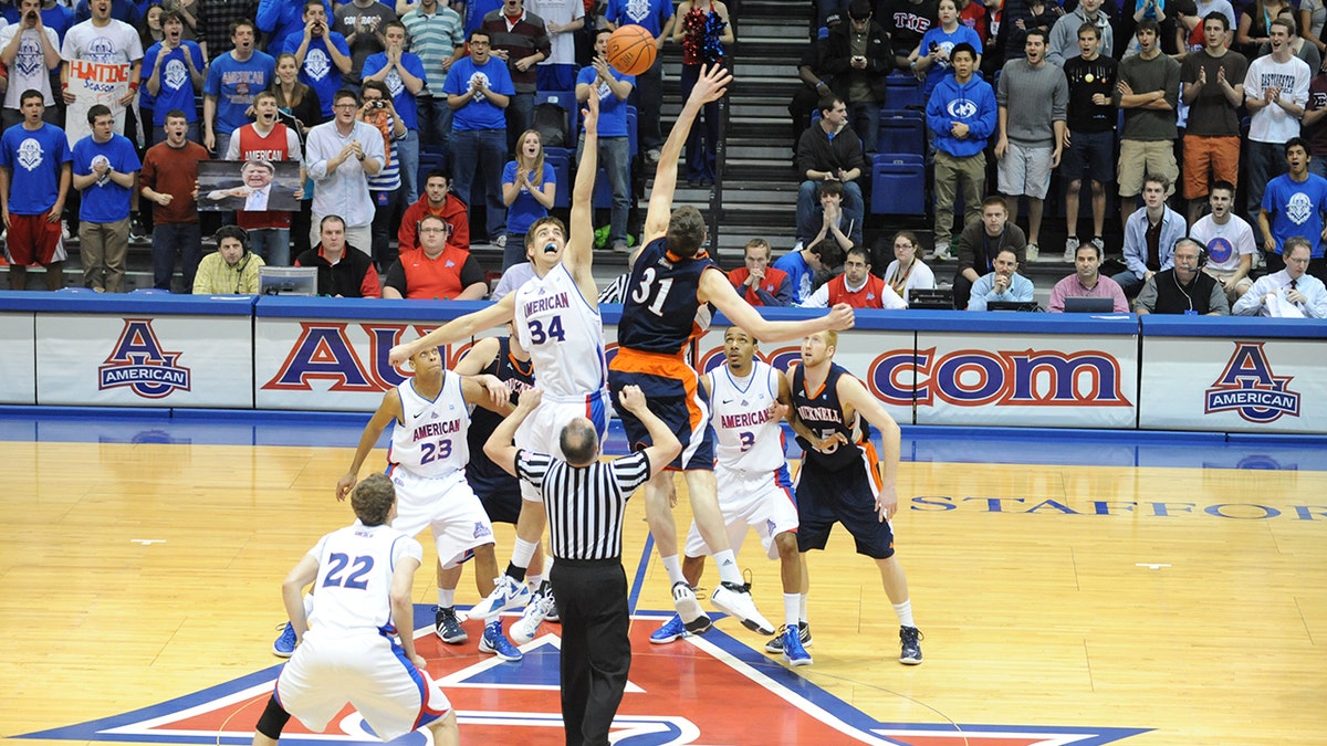 Mike Muscala, No. 31 right, helped Bucknell to a Patriot League title. (Photo by Mitchell Layton/Getty Images)