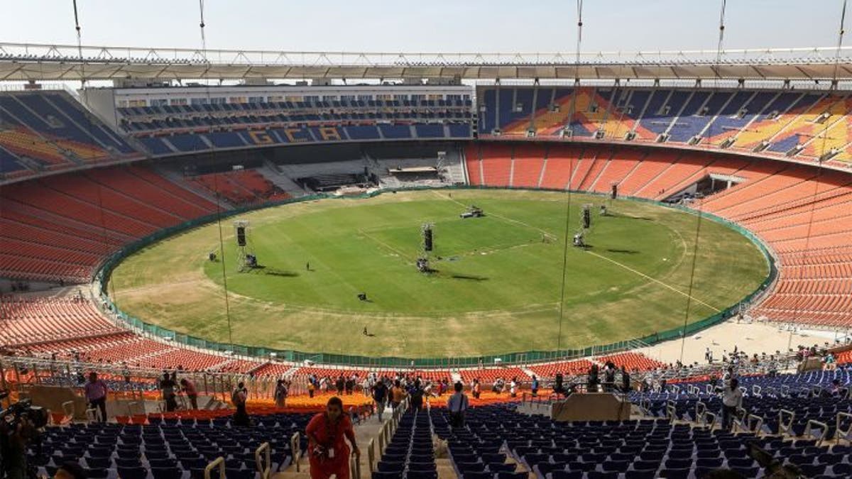Sardar Patel Stadium, newly renovated to hold over 100,000 people, will host President Trump and Prime Minister Modi on Monday.
