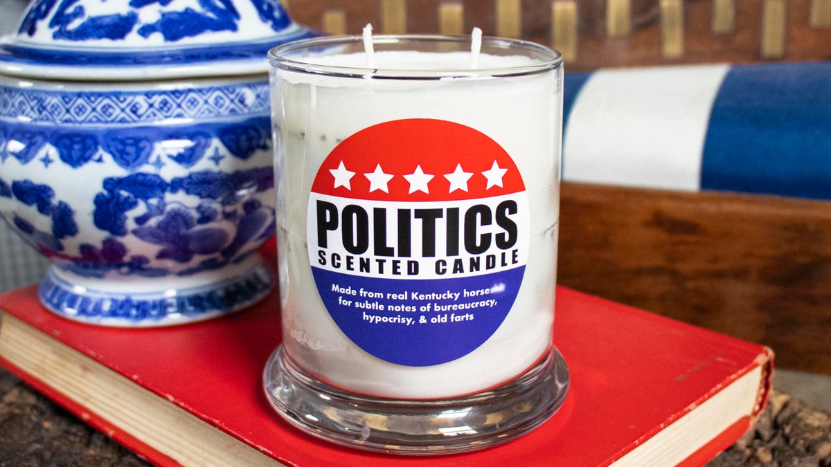 For all those frustrated by politics, Kentucky for Kentucky has released a “Politics Scented Candle” that allows you to wordlessly share your frustrations.