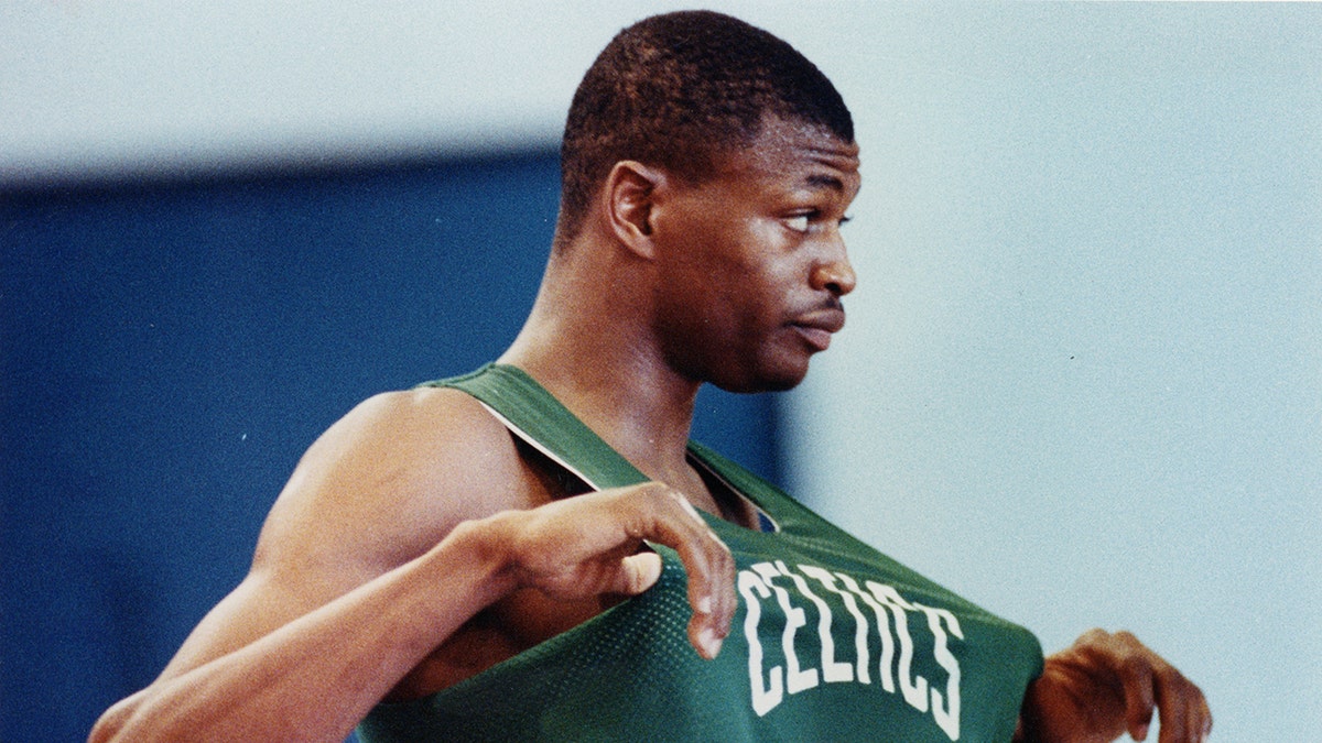 Reggie Lewis helped Northeastern to a pair of America East titles. (Photo by Barry Chin/The Boston Globe via Getty Images)