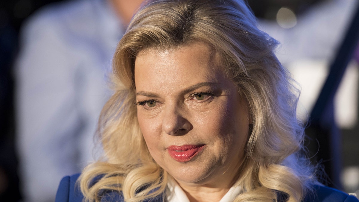 Sara Netanyahu, the wife of Israeli Prime Minister, attends a ceremony marking the 50th anniversary of the 1967 Israeli-Arab War, in the Old City of Jerusalem on May 21, 2017. / AFP PHOTO / EPA POOL / ABIR SULTAN (Photo credit should read ABIR SULTAN/AFP via Getty Images)