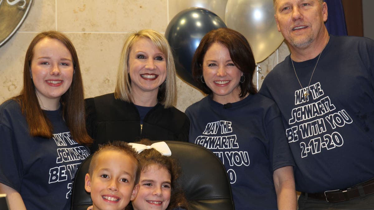 Nike Garza was adopted by David and Kristi Schwartz, joining their other two children – one of which is also adopted. (Photo: Courtesy of Buckner International)