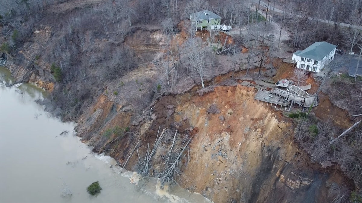 A local boat captain has said the bluff has slowly been eroding away due to recent heavy rains.