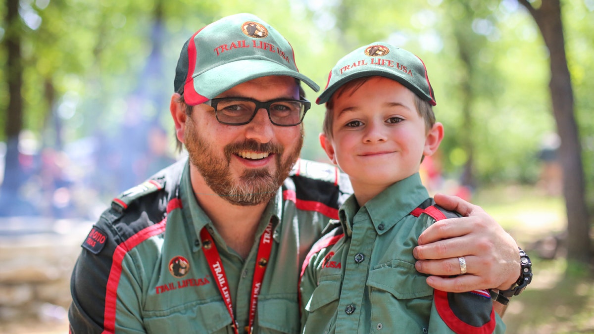 A father and his son participate in Trail Life USA, a faith-based alternative to the Boy Scouts of America.