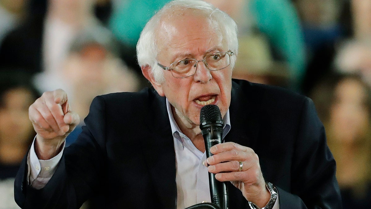 Democratic presidential candidate Sen. Bernie Sanders I-Vt., speaks at a campaign event in Tacoma, Wash., Monday, Feb. 17, 2020. (AP Photo/Ted S. Warren)