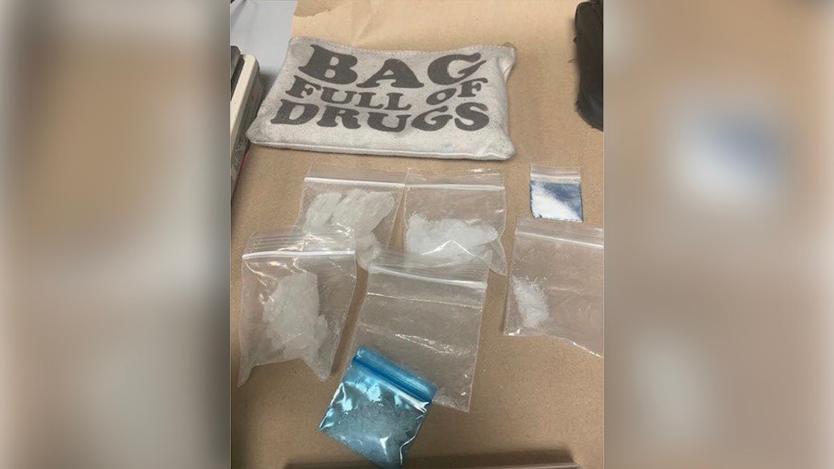 Florida troopers found drugs in a bag marked "Bag Full of Drugs" after pulling over a vehicle for speeding on I-10 Saturday.