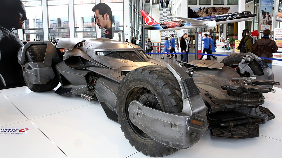 The authentic Batmobile was brought on a world promotional tour.