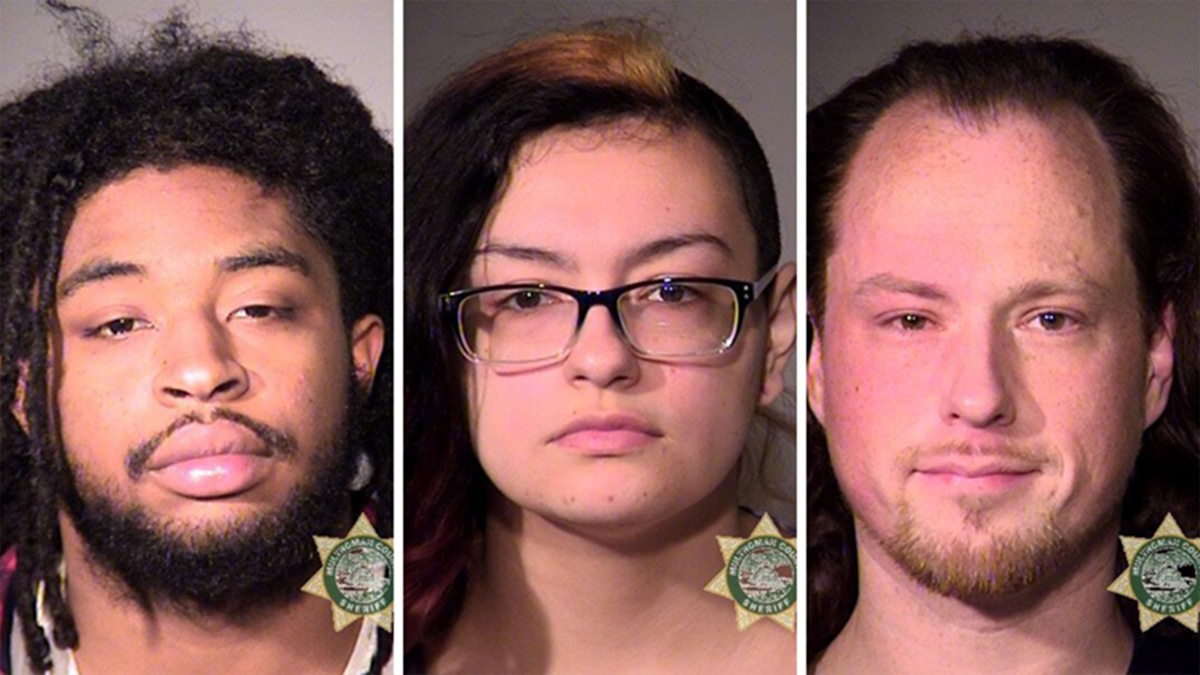 Willy Cannon, Heaven Davis, and Brandon Farley were arrested after the demonstration in Portland on Saturday, according to police.