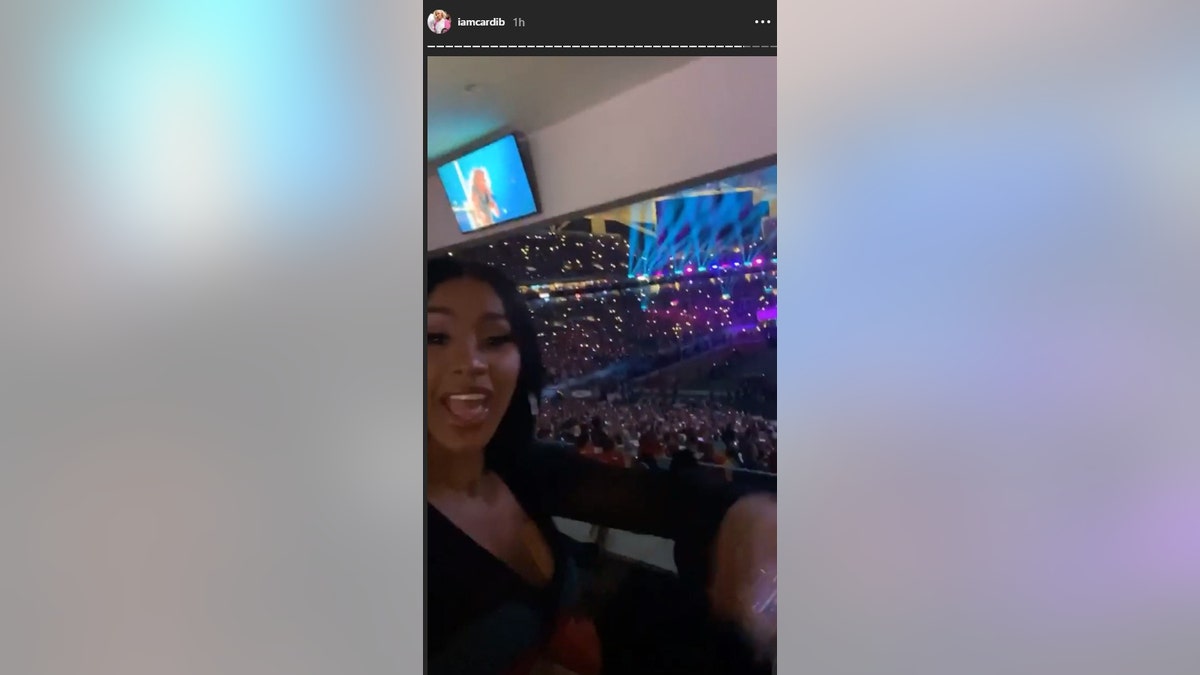 Cardi B posted a video of herself singing and dancing along to Jennifer Lopez's performance at Super Bowl LIV.