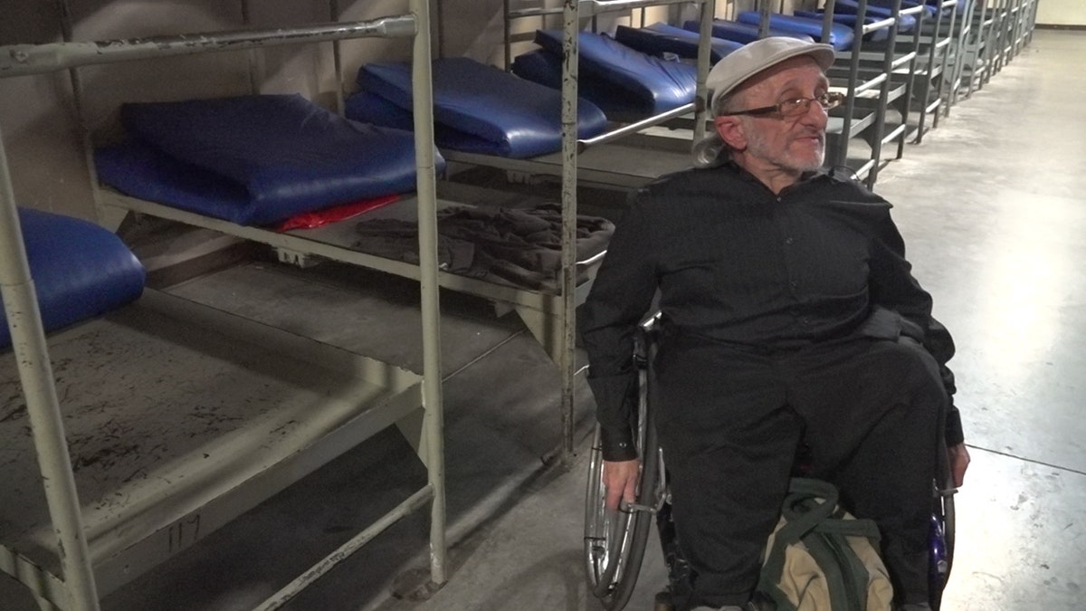 Homeless senior David Kizziar is staying for the first time at Central Arizona Shelter Services, the states largest emergency shelter. (Stephanie Bennett / Fox News)