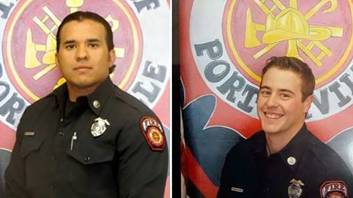 Porterville Fire Capt. Raymond Figueroa, left, and Porterville Firefighter Patrick Jones were killed in the fire.