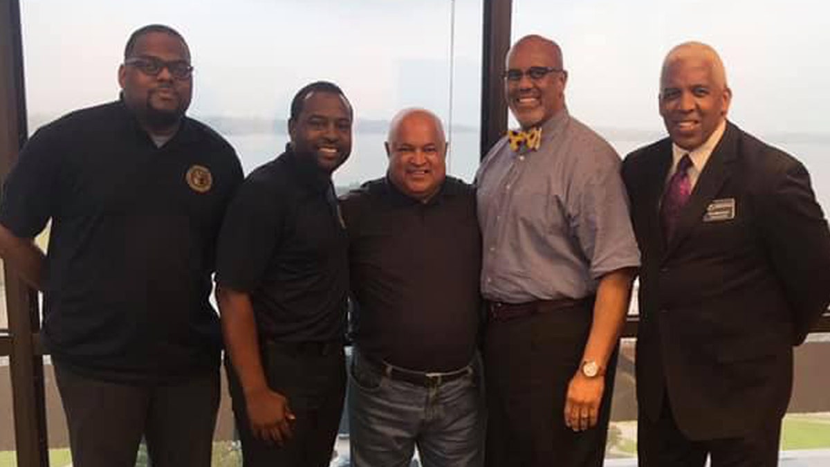 Pictured left to right: Cary Chavis (community relations, Impact Agency); Braylon Harris (director of Impact Agency); Dennis Naicker (pastor of Trinity Ministries from South Africa); Eric Doshier (recruitment coordinator of Impact Agency); and Ronald Blanchard (education coordinator for Impact Agency).