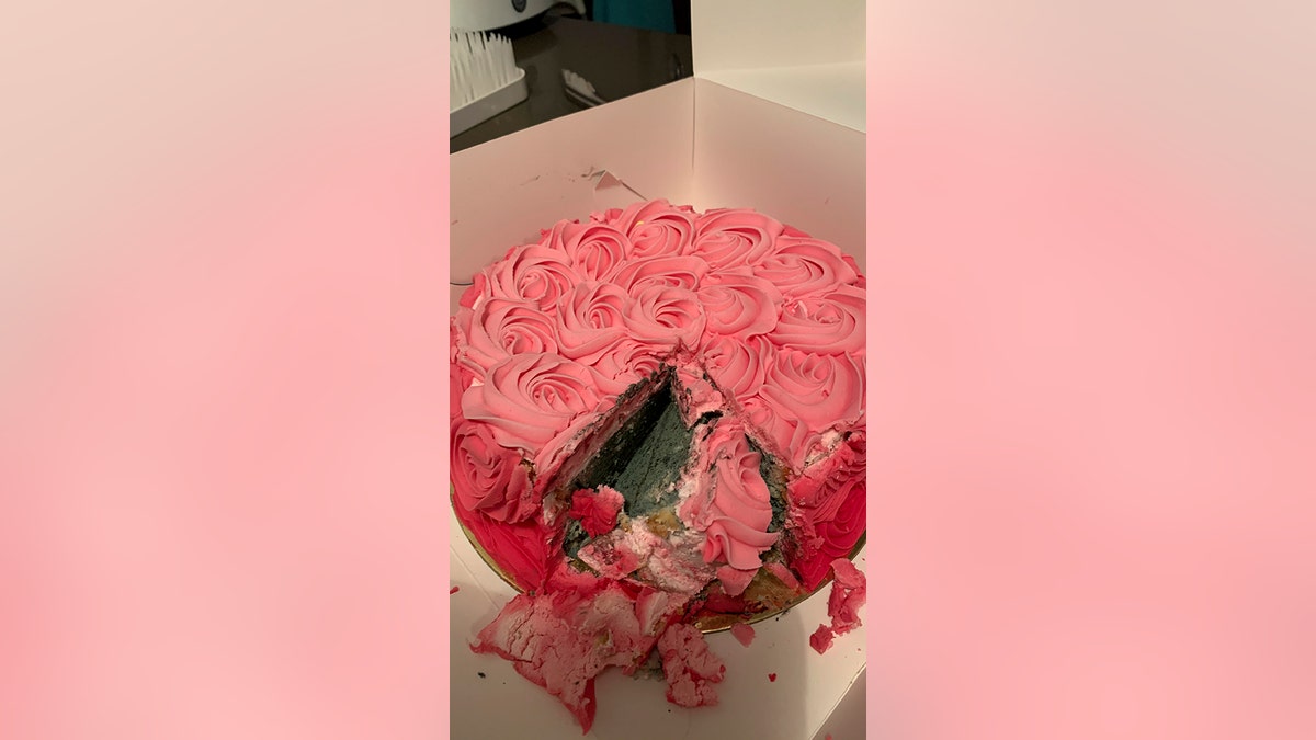 Commenters described the "horrendous" sight as a "huge health risk” and speculated as to how the cake could have possibly gotten so nasty in the first place.