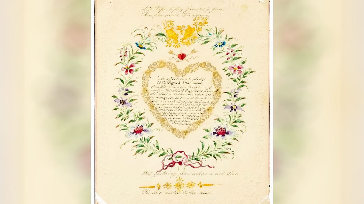 One of the world's oldest Valentine's Day cards from 1818 rediscovered  after 20 years