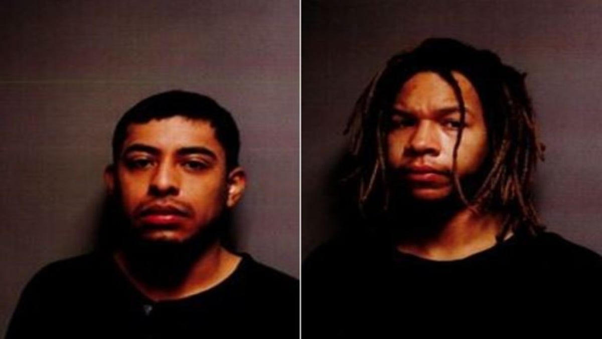 Mugshots for Andres Gutierrez, 23, and Brandon Shaw, 24.