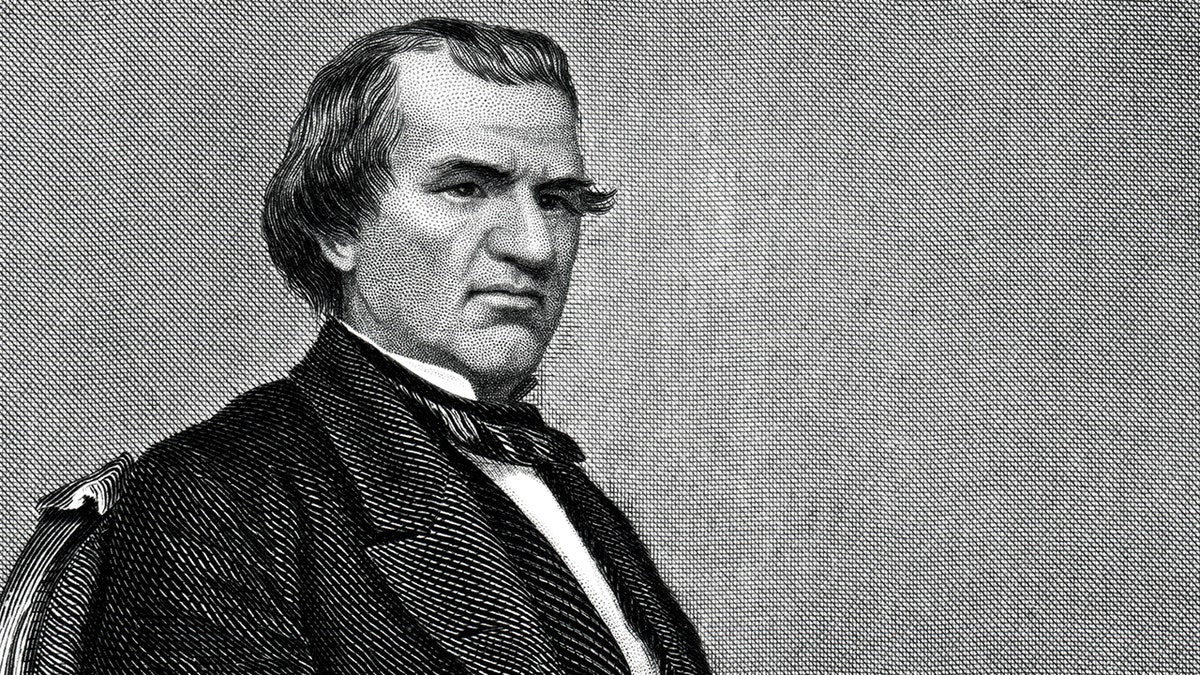 Engraving From 1881 Featuring The American President, Andrew Johnson. Johnson Lived From 1808 Until 1875.