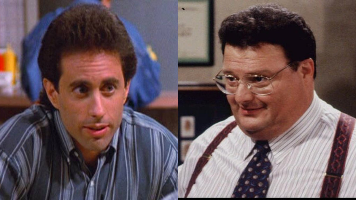 Jerry Seinfeld and his nemesis, Newman (Wayne Knight).