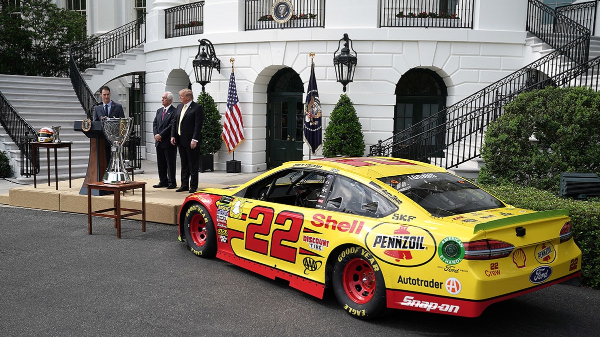 Trump hosted NASCAR Champion Joey Logano at the White House last May.