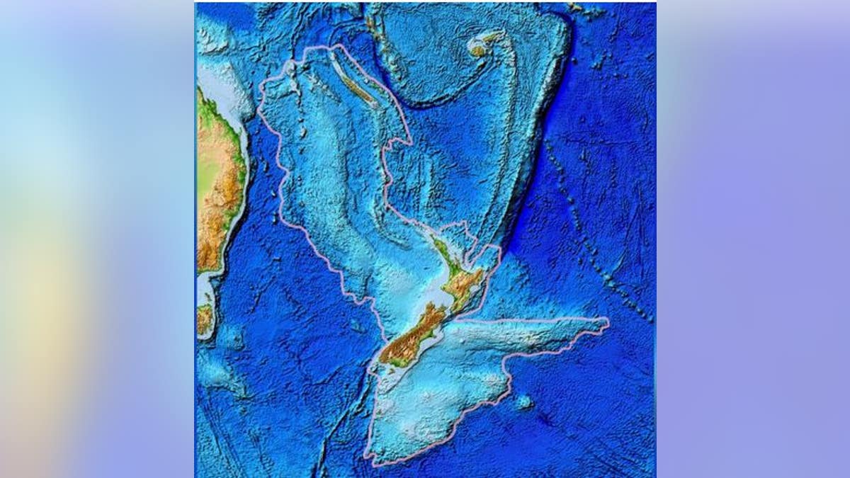 A topographic map of Zealandia can be seen above. (NOAA)