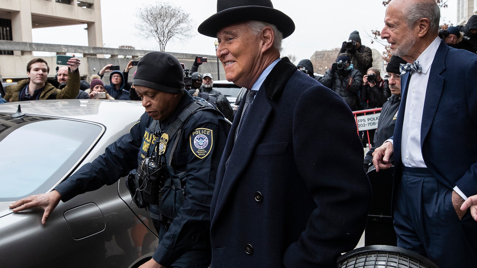 Roger Stone departs federal court after being sentenced to 40 months in prison in Washington, Feb. 20, 2020.