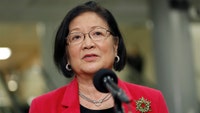 Sen. Mazie Hirono's No Kings post backfired as Republicans like Chip Roy and Mike Lee mocked her for seemingly undermining the anti-Trump rallies.