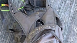 ‘Emaciated’ pit bull corpse found in submerged backpack weighted with dumbbells, police say