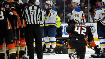 St. Louis Blues' Jay Bouwmeester collapses on bench, NHL game postponed