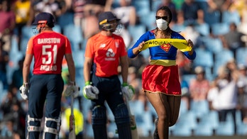 Wonder Woman interrupts SA cricket game in climate protest