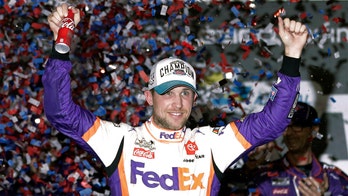 Denny Hamlin wins third Daytona 500; Ryan Newman hospitalized in fiery wreck at finish