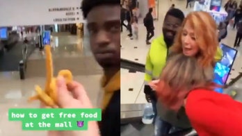 TikTok video shows woman snatching 'free' food from strangers at mall