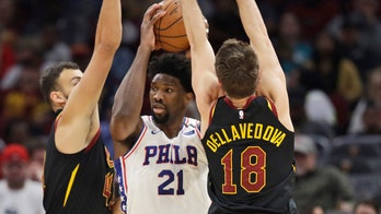Sixers' star Embiid sprains shoulder against Cavaliers