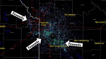 Super Bowl LIV celebrations over Kansas City Chiefs win captured on weather radar