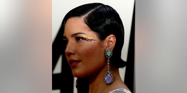 Halsey's tattoo can be seen just next to her ear. (Photo by Mark Metcalfe/Getty Images)