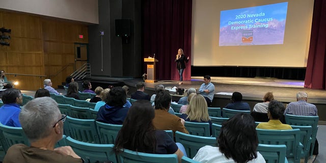 The Nevada Democratic Party holds a caucus training session for precinct volunteers - at Silverado High School in Las Vegas, NV. on Feb. 21, 2020