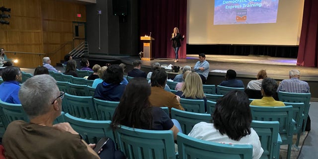 The Nevada Democratic Party holds a caucus training session for precinct volunteers - at Silverado High School in Las Vegas, NV. on Feb. 21, 2020