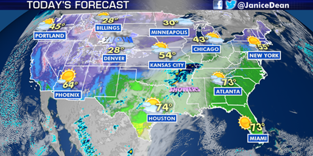 Denver is forecast to see several inches of snow through Tuesday.