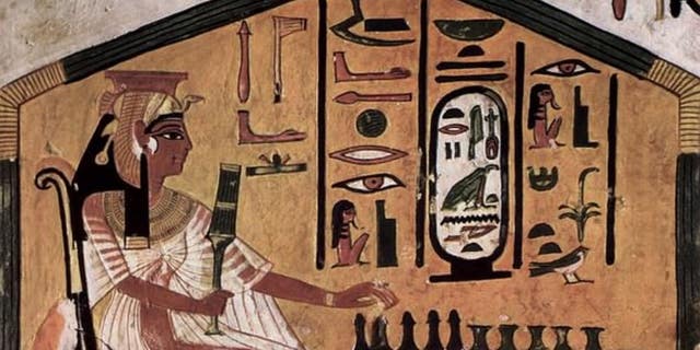 The game, known as senet, was played by Egyptians at all levels of society. Pictured above: Queen Nefertari plays senet in a piece of art inside her tomb.