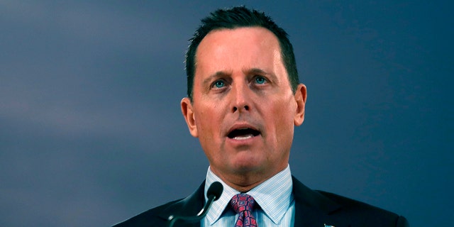 Former Acting Director of National Intelligence Richard Grenell speaks during a press conference after a meeting with Serbian President Aleksandar Vucic in Belgrade, Serbia, Venerdì, Jan. 24, 2020. Grenell told Fox News at CPAC that his group is planning to use public records requests to expose allegedly outdated California voter rolls. (AP Photo/Darko Vojinovic)