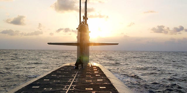 FILE - In this Jan. 9, 2008 photo released by the U.S. Navy, The Ohio-class ballistic-missile submarine USS Wyoming approaches Naval Submarine Base Kings Bay, Ga.