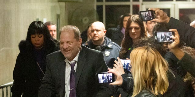 Harvey Weinstein leaves his trial, Monday, Feb. 10.