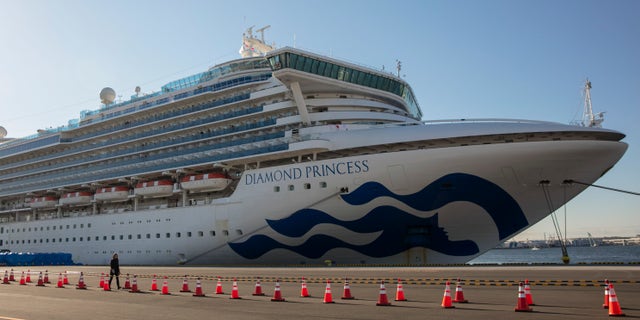 The quarantined Diamond Princess cruise ship is shown in Yokohama, near Tokyo, Feb. 11, 2020. (Associated Press)