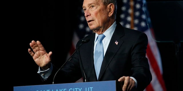 Democratic presidential candidate and former New York City Mayor Mike Bloomberg speaks during a campaign event in Salt Lake City last week. (AP Photo/Rick Bowmer)