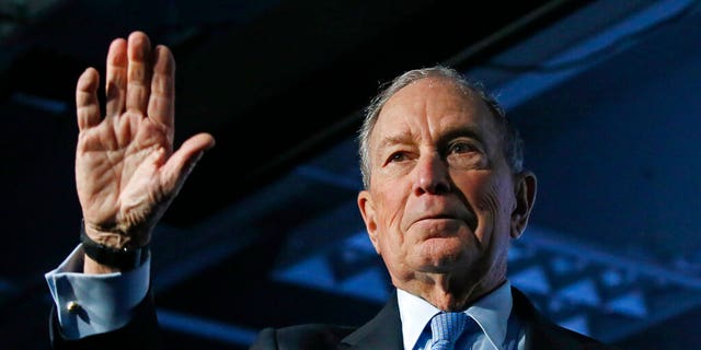 Democratic presidential candidate and former New York City Mayor Mike Bloomberg waves after speaking at a campaign event, Thursday, Feb. 20, 2020, in Salt Lake City.