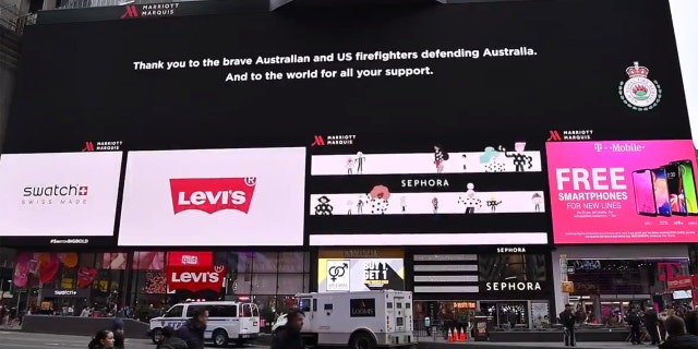 A thank you message to American firefighters and volunteers who helped battle the wildfires in Australia this year.