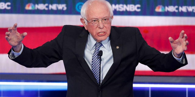 Democratic presidential candidate Sen. Bernie Sanders, I-Vt., speaks during a Democratic presidential primary debate Wednesday, Feb. 19, 2020, in Las Vegas. [Associated Press)