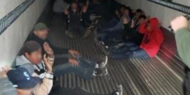 Border agents found 26 smuggled immigrants inside a tractor-trailer last week.