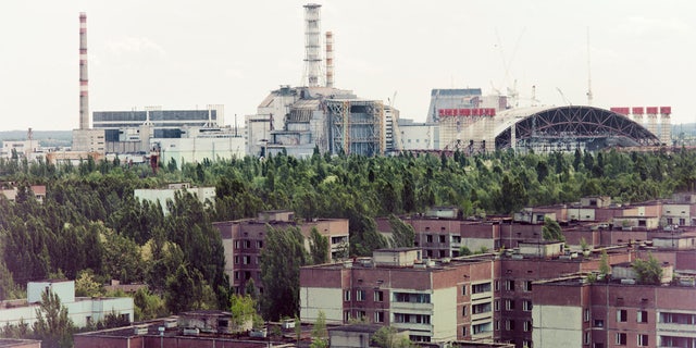 Chernobyl nuclear reactor and Pripyat ghost town