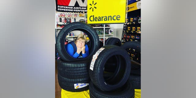 The North East, Md., Walmart employee has gone viral for her delightfully grumpy demeanor while showing off different products available at the big box chain.