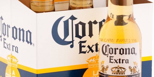 Bottles of Mexican beer Corona.