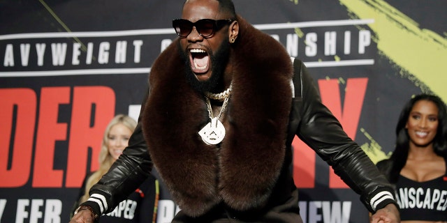 Deontay Wilder arrives at the MGM Grand ahead of his WBC heavyweight championship boxing match against Tyson Fury, of England, Tuesday, Feb. 18, 2020, in Las Vegas.
